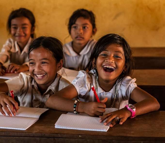 Smiling children at Golden Future